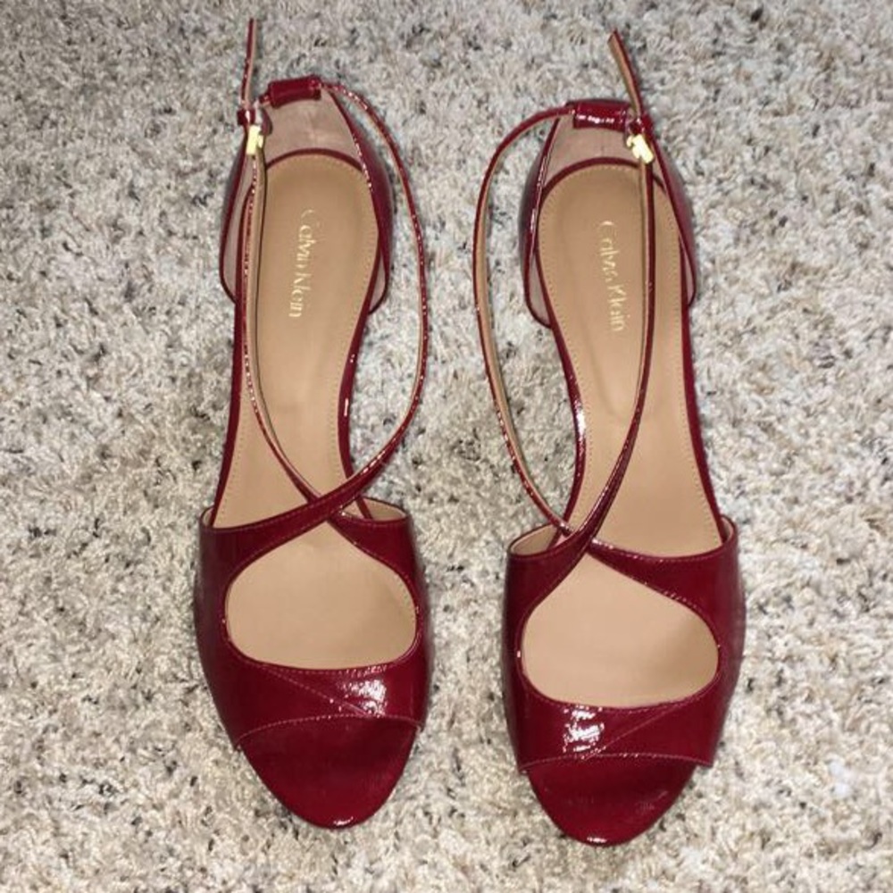 Red Calvin Klein heels